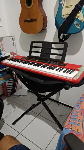 Teclado Casio Casiotone + Suporte + Capa + Estante para Partituras