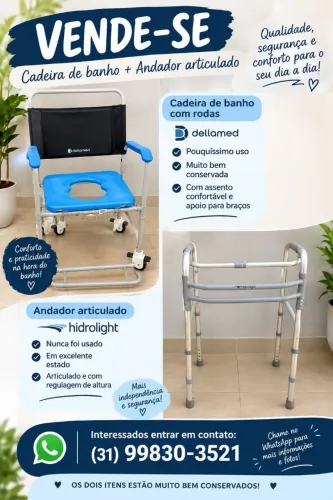 Cadeira de banho e Andador Articulado