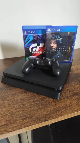 PlayStation 4 + 2 Jogos ORIGINAIS+ Manete ORIGINAL