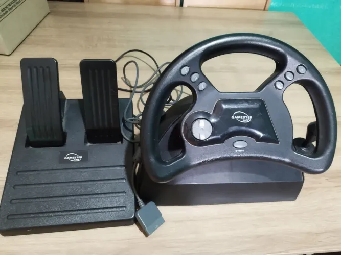Volante Playstation completo câmbio e pedais