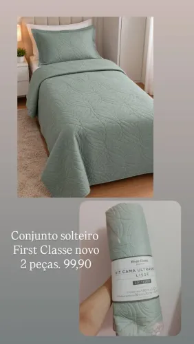 Kit cama solteiro First Classe ( 2 peças) novo