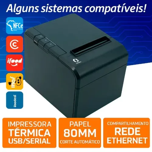 Impressora Térmica 80mm Ifood Delivery Restaurante Varejo NFC-e  - Modelo 2