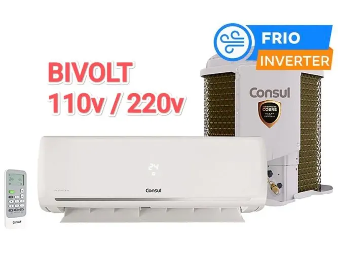 Ar Split Consul INVERTER 12000 BTUs + Bivolt+ Novo + Nota + Garantia+ Cartão 12X