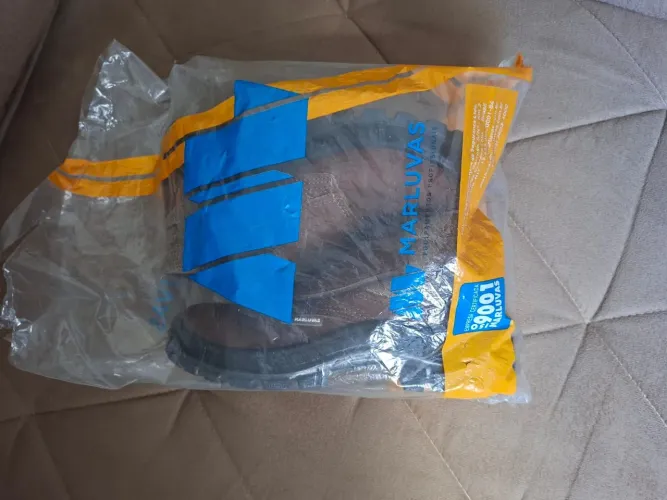Bota de EPI marluvas 50 b26 com velcro marrom