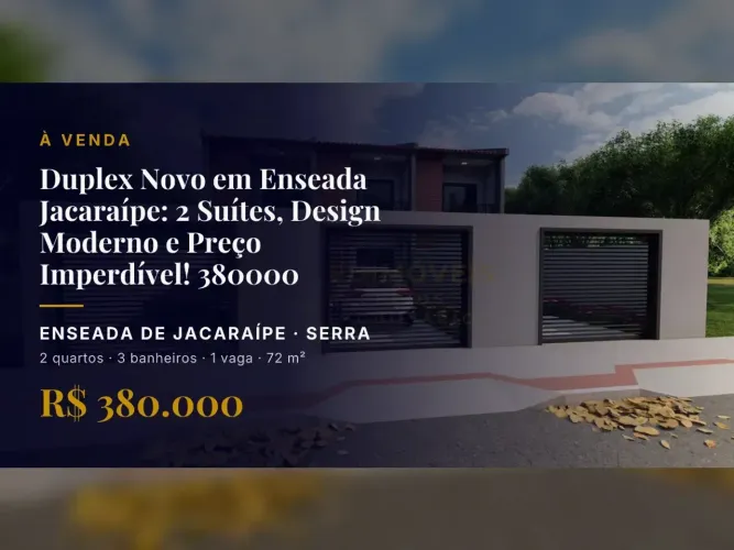 Seu Novo Lar na Enseada Jacaraípe: Duplex com Design Inteligente!