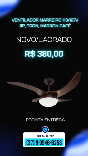 Ventilador marreiro 127/220 marrom