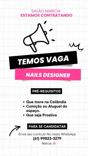 Contratamos Nails designer na Ceilândia