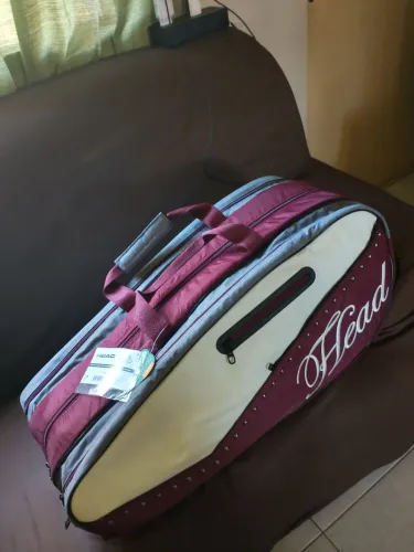 Raqueteira Tripla Head 12R comp.termico bolsa p/tênis ou roupas alças o/ombro e mão NOVA