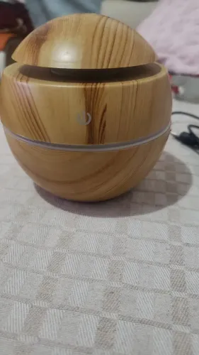 Aromatizador Difusor Umidificador Madeira Marrom Ultrassônico