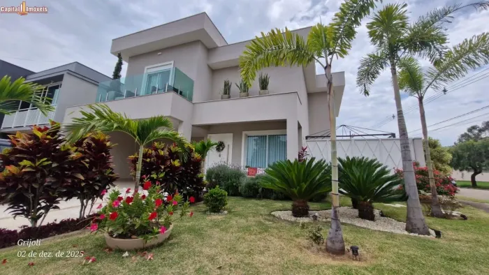 Luxuosa casa de 4 suítes no Jardim Residencial Alto de Itaici, Indaiatuba-SP: 3 salas, 7 b