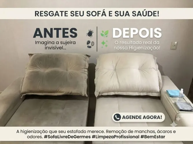 Limpeza e higienização de estofados