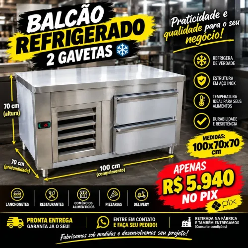 Balcão para hambúrgueria