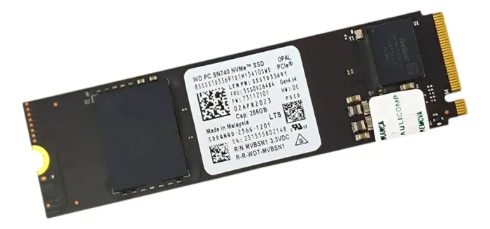 Disco Sólido Ss Nvme M.2 2280 256gb Pcie Gen4x4 Sn740 Preto