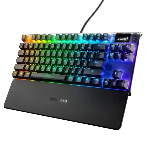 Teclado Gamer SteelSeries Apex 7 TKL Mecânico RGB + Apoio de Pulso