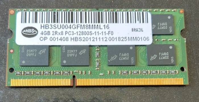 Memória RAM 4GB DDR3 1600mhz Notebook
