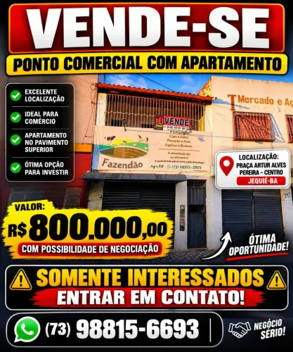 Apartamento Comercial no Centro de Jequié