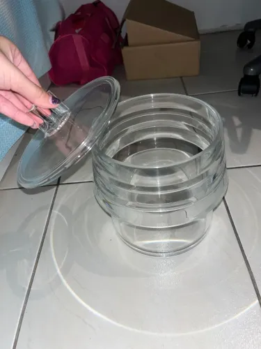 Pote organizador acrílico transparente decorativo