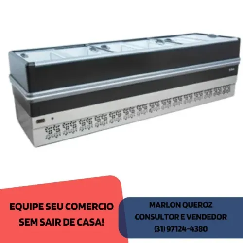 Ilha para Congelados Vidro Reto 3M Polar