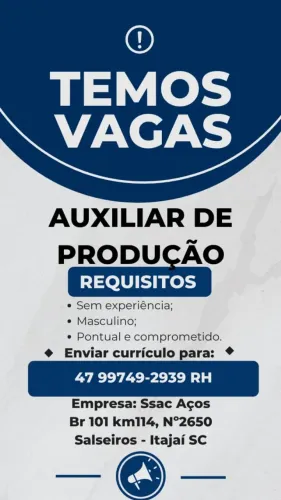 AUXILIAR DE PRODUÇÃO