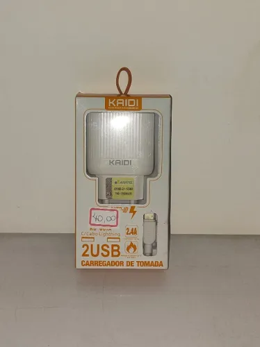Carregador iPhone Kaidi Original com Cabo Lightning