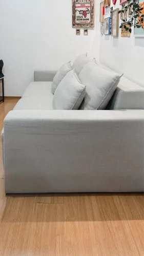 Sofá retrátil reclinável 3 lugares tok stok