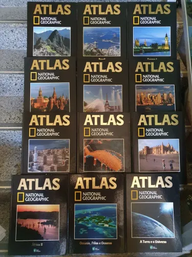 Coleção Atlas National Geographic 12  Volumes - Abril Coleções parte 1