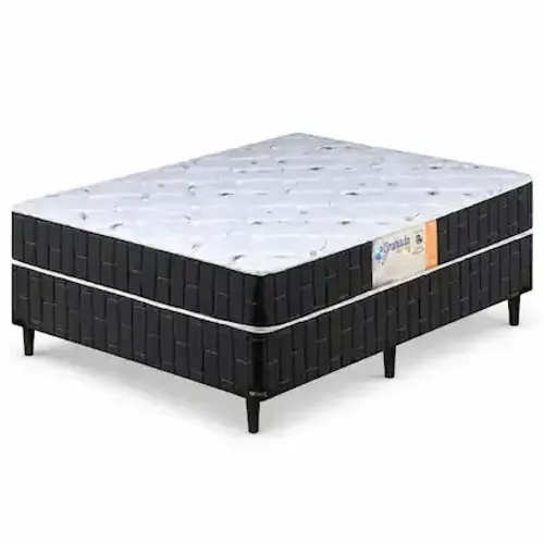 Cama Box Conjugada Casal Umaflex New Florença com Molas Ensacadas 55x138x188cm - Marrom