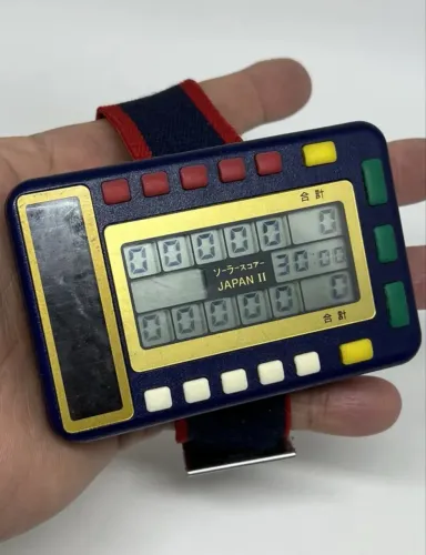 Relógio Game Vintage Japan Ii Anos 80 Eletrônico De Pulso Azul (Usado)