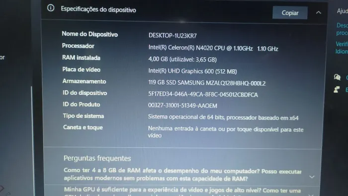 Notebook Lê novo