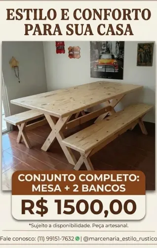 Conjunto de Mesa para Varandas