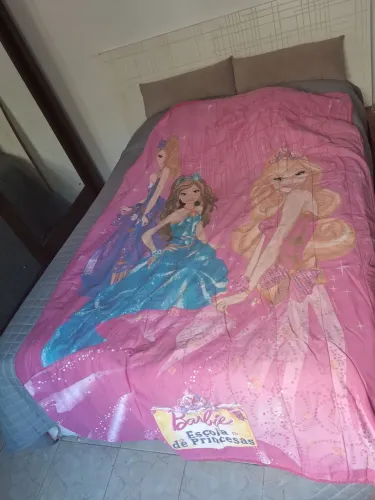 Colcha Barbie Escola de princesas cama de solteiro 