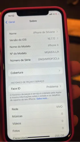 IPhone X 256gb Face ID off 