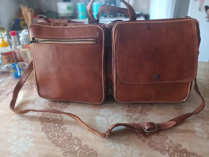 Bolsa de viagem RLC maleta pasta couro legítimo .