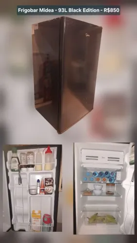 Frigobar Midea 93L - Black Edition