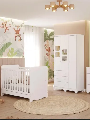 Berço 3 em 1 + Guarda roupa infantil 