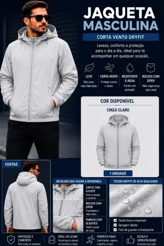 corta vento masculino