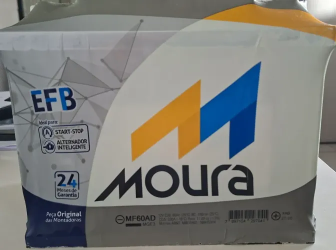 BATERIA MOURA DE 60Ah EFB (start stop) R$ 690,00