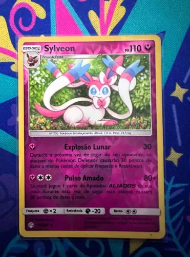 Carta Sylveon reverse Foil Eclipse Cosmico