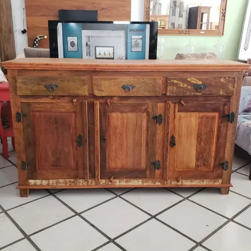 Buffet com 3 Portas De Demolição Rústico