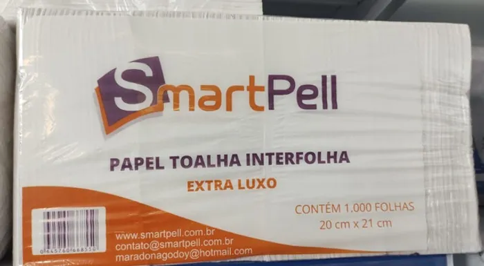 Papel Toalha 1.000 Folhas 21x23cm e 20x23cm e Papel Higiênico Rolão C/8 Rolos 10x30cm