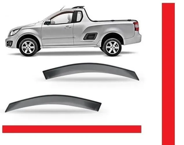 Calha De Chuva Defletor Chevrolet Montana Moderna 2 Portas todos dltub eybll
