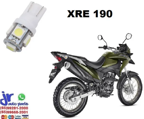 "Lâmpada LED T10 Pingo 12V Luz Branca Aplicação Placa XRE 190