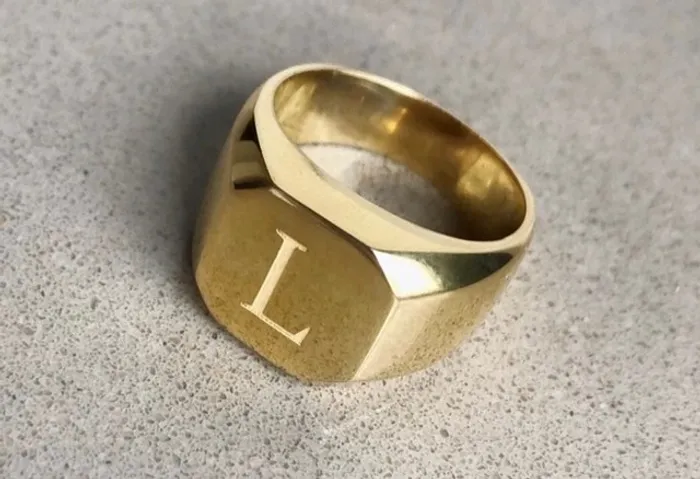 Anel masculino em ouro18k 
