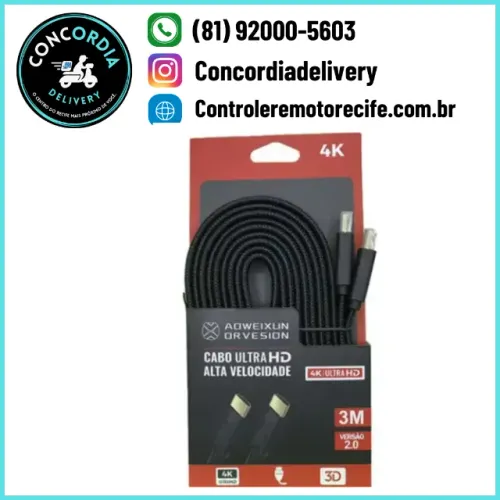 Cabo Hdmi Aoweixun Orvesion 3m 4k Ultra Hd 