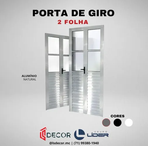 Porta Alumínio 2 folhas à Partir de R$ 770