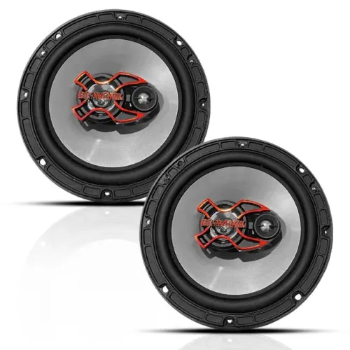 Alto Falantes 6 polegadas Bravox 100w rms par triaxial para portas automotivo 6x6