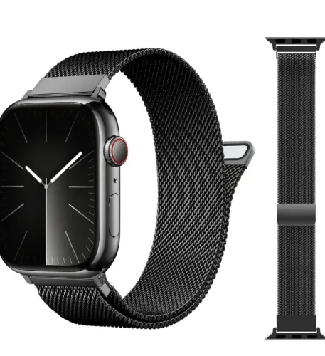 Pulseira Milanese em aço pra AppleWatch 42 a 45mm