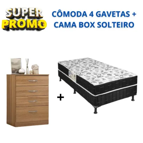 Combo do Dia ! Cômoda + cama Box novo na embalagem !