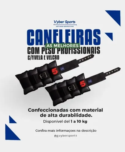 Caneleiras de peso Profissionais com Fivela e velcro