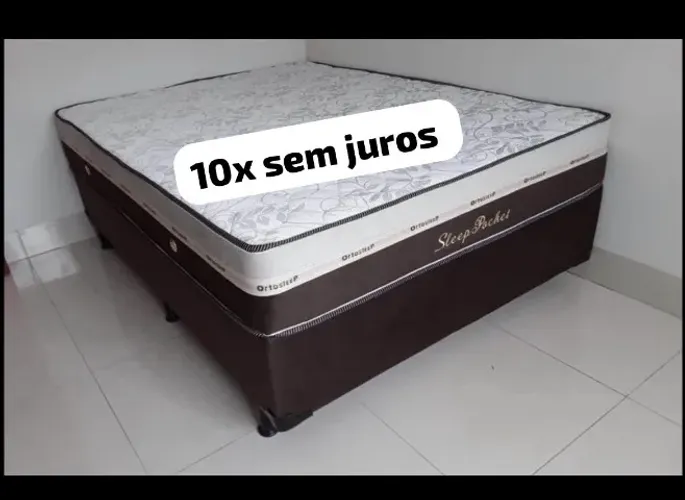 Cama box colchão e base (novo) brinde